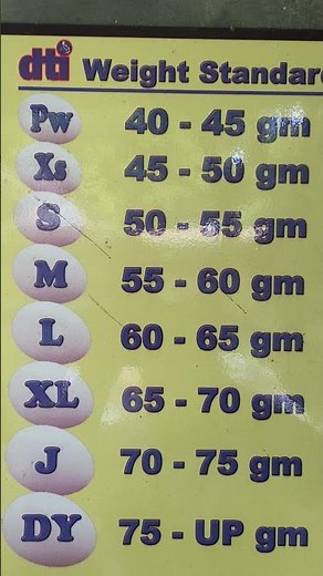 Egg weight classification, DTI Standard. #kabayanagrichannel