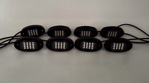 12 Pods RGB LED Rock Lights for Trucks Pickup Offroad Golf Cart SUV UTV, 6500K Super Bright, IP68 Waterproof, Segmented Color Change APP Control Underglow Kit with Power Swith Extension Wires, 12V