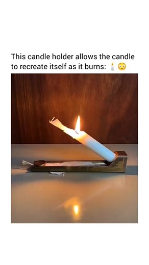 KNOWLEDGE on Instagram: "The candle burns… but the holder brings it back to life. 🕯️ This candle holder collects the melting wax and reshapes it, allowing the candle to recreate itself instead of being wasted. Follow 👉 @unreal.knowledge The video is used for educational purposes only. Please DM for credit or removal. All rights reserved to the original creator. We don't own any content shown in the post. #candle #candleholder #innovation #knowledge #explore"