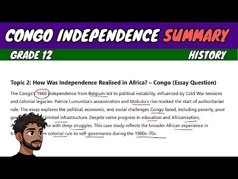 Congo Independence in 1 minute | Grade 12 History