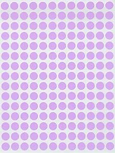 Royal Green 8mm Color Coding Dot Stickers – Multi-Color Round Labels Sheet, Permanent Adhesive, Easy Peel & Write-On Surface for Organization, Inventory, Office (Pastel Purple) 900 Pack