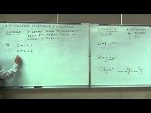 Prealgebra Lecture 1.8 Part 1