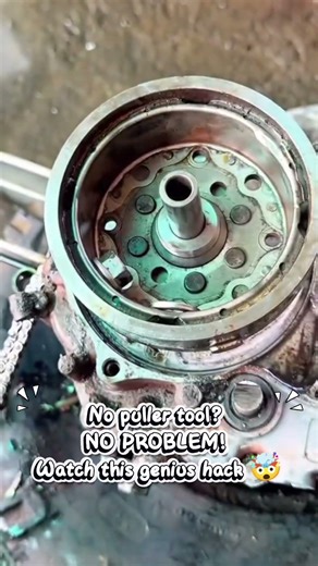 No Puller? No Problem! Genius Flywheel Removal Hack 🤯🔧"