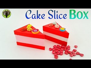 Tutorial to make a paper "Cake 🎂 Slice Box" - 10,000 Subscribers (friends) special🙏❤️