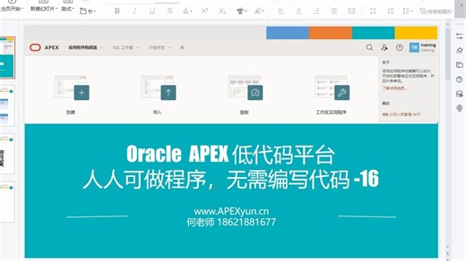 Oracle APEX编程培训-不写代码实现两个应用程序16