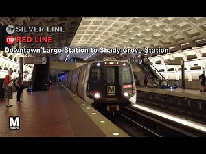 Washington Metro POV Walk: Downtown Largo Station to Shady Grove Station Via Metro Center Station