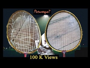 How to string Badminton racket at home | Badminton| Easy way| Using hand | Picturesque_7| P_7 |