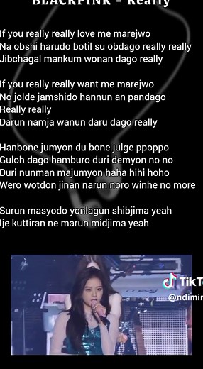 BLACKPINK - Really Lyrics