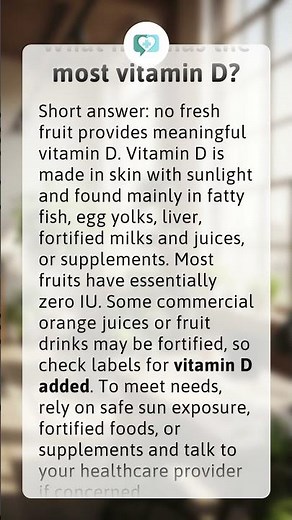What fruit has the most vitamin D?