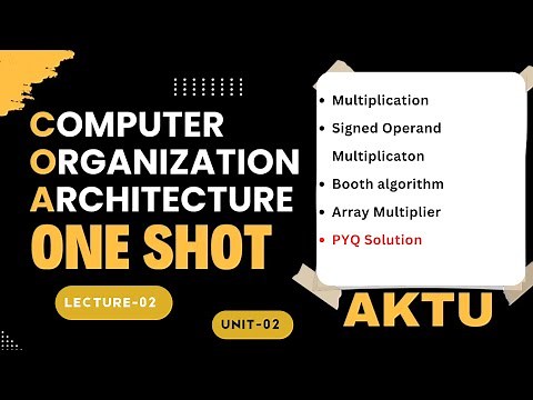 COA aktu | COA Unit-2 | Lecture - 2.2 | COA One Shot | Aktu Exam | 2nd Year | COA PYQ Solution