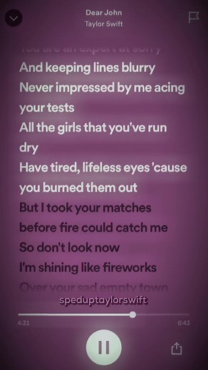 Taylor Swift's Mesmerizing Live Performance of 'Dear John' with Actual Fireworks