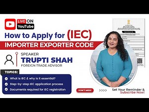 How to Apply for Importer Exporter Code (IEC)? | LIVE 28 Feb 2025 | iiiEM