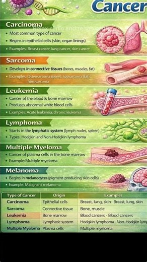 Types of Cancer You Must Know#awareness #medicalshorts 2026
