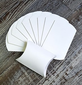 White Kraft Pillow Favor Boxes: Wedding, Shower Favors - Set of 10 - Etsy