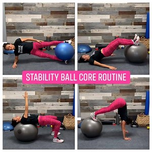 This weekend, grab a #StabilityBall and try these #coreexercises and #trunkstabilizers‼️ . 👉🏽 https://lowbackpainsolved.com . 1️⃣ #Sideplank squeezing the ball between your ankles. Come up on your elbow, bring shoulder blades together, engage the core as you squeeze the ball. Doing so, will activate your glutes and fire up the quads. If it’s already difficult just hold and breathe for 20 seconds. If you want to crank up the effort, drop and lift your hips in a slow controlled movement. Feel th