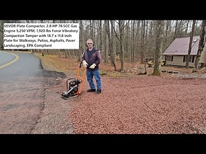 How I Fixed My Gravel Driveway Fast! VEVOR Plate Compactor, 2.8 HP 78.5CC Gas Engine 5,250 VPM
