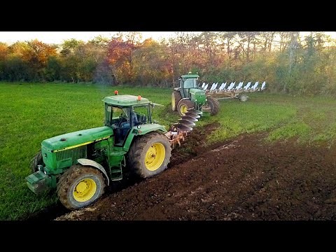 ‼️GROS CHANTIER DE LABOUR avec 2X JOHN DEERE 4755 || 13 socs! ||‼️