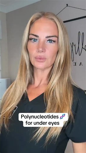 Polynucleotides for under the eyes work by stimulating skin regeneration to improve texture, fine lines, dark circles, and puffiness. They do this by promoting the production of collagen and elastin, increasing hydration, and reducing inflammation. The treatment involves injecting purified DNA (often from salmon or trout) into the under-eye area to improve the skin’s overall quality and firmness over time. #Polynucleotides #salmonsperm #undereyes #darkcircles #aesthetics #antiwrinkle #lipfiller 