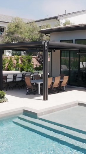 How we turned our backyard into a 3-season ‘outdoor living’ oasis, host the best parties & bond as a family w/out needing a total remodel. The StruXure Pergolas smart sensors will read the position of the sun and adjust its louvers to give you the perfect blend of shade AND blue sky 24/7. Click the