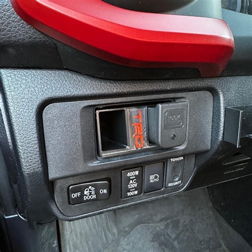 MagDock Double Stack Glock 9mm Magazine Holder for Toyota Tacoma 3rd Gen | Driver Side Cubby | Magnetic 2-Mag Storage | Truck Accessory