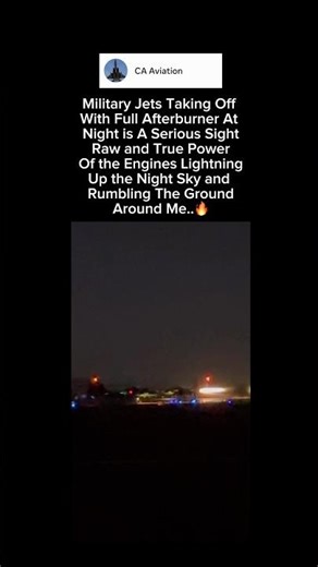 Military Jets Lighting Up The Night Sky With Full Afterburner..😳 #planes