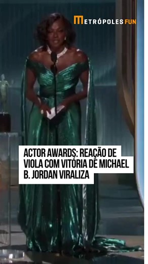 Viola Davis foi a responsável por anunciar o vencedor da categoria Melhor Ator em Filme do The Actor Awards 2026. Michael B. Jordan venceu a disputa por seu papel em Pecadores, e a reação da atriz viralizou nas redes sociais. Isso porque Viola não conteve a alegria ao revelar que Michael B. Jordan foi o grande vencedor. Ele disputava contra Timothée Chalamet, por Marty Supreme; Leonardo DiCaprio, por Uma Batalha Após a Outra; Ethan Hawke, por Blue Moon; e Jesse Plemons, por Bugonia. “Viola Davis