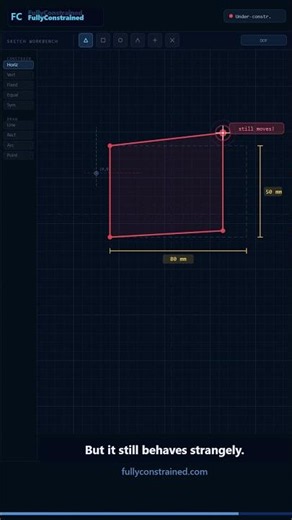 Why your FreeCAD sketch still moves #3d #3dprinting #cad #cadforbeginners #cadlearning #freecad