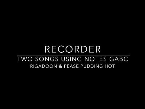 Recorder songs using four notes G A B C