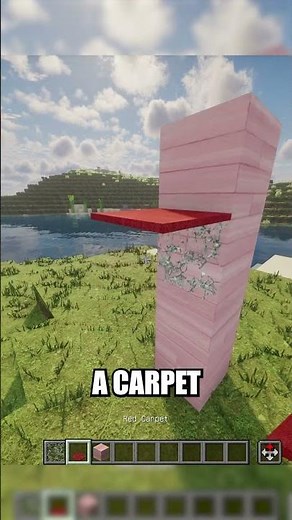 🪄 Floating Carpet Trick in Minecraft No String Needed! #minecraft #minecrafttutorial