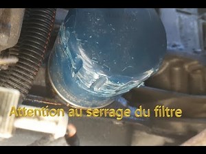 Attention au serrage du filtre huile à la vidange