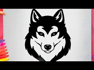How to Draw a Wolf easy step by step - Drawing a Wolf Head