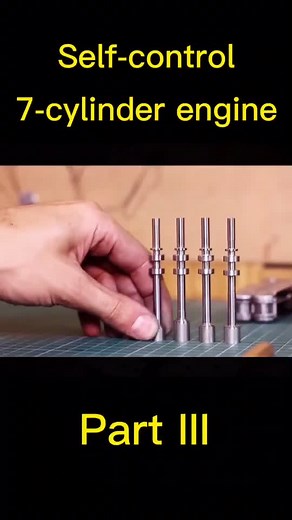Self-made 7-cylinder engine，Part III Video.The rest of the video will be updated soon.#Engine #technology #Mechanics
