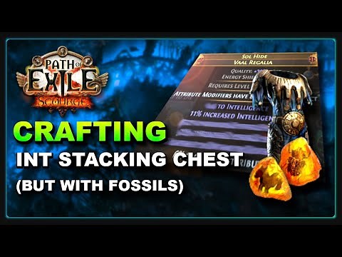 PoE 3.16 - Crafting an Int Stacker Chest with Fossils