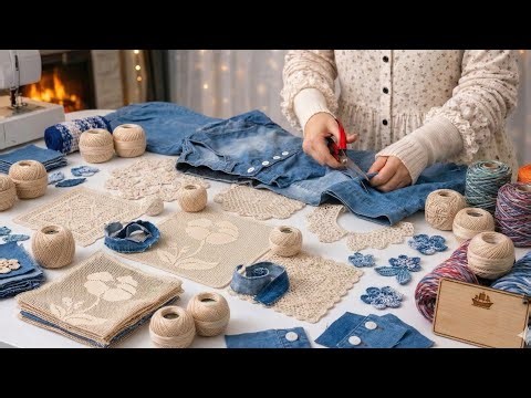 Stop! 🛑 Genius Way to Reuse Old Jeans and Lace! AMAZING RESULT