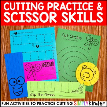 Cutting Practice with Scissors Kindergarten Preschool, Back to School Worksheets