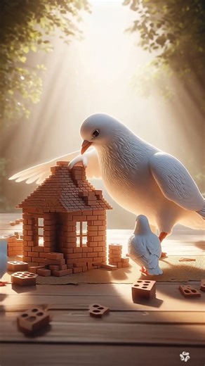 डेजर्ट में कबूतरों ने बनाया ईंटों का घर 😱 | Emotional Story#kabootar#emotionalstory#desertstory