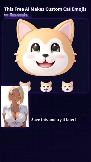 This Free AI Makes Custom Cat Emojis in Seconds #Shorts