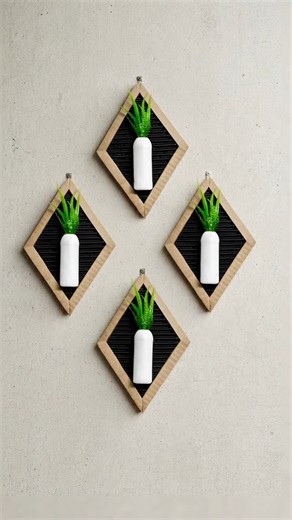 Easy Cardboard Wall Hanging Craft #shorts #aesthetic #homedecor #craft #wallhanging #youtubeshorts