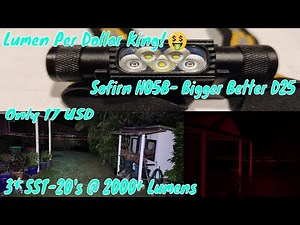 Sofirn H05B Headlamp Review- 5 LED's @ 2000+ Lumens, The D25 Killer