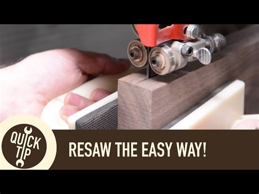 Resaw on the Bandsaw Without Gadgets