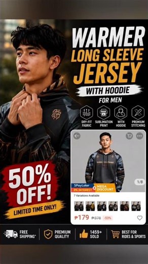Premium Looking Motorcycle Jersey with Hoodie 🔥