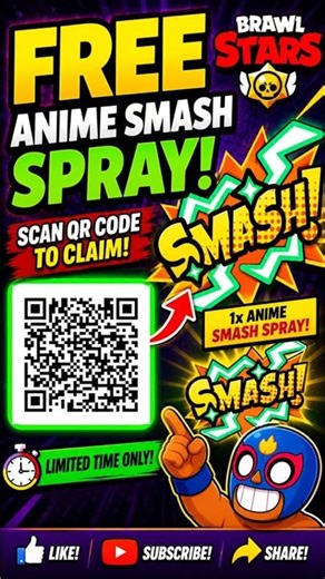 FREE Anime Smash Spray in Brawl Stars! | #BrawlStars #StarrNova #GiftedBySupercell