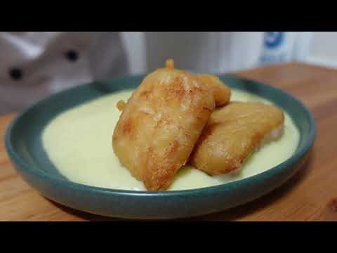 Traditional Greek Bakaliaros Skordalia 🔝 Greek Fried Cod with potato Garlic Sauce