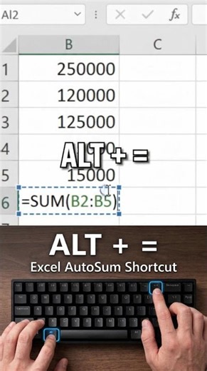 Excel AutoSum Shortcut: Press THIS to Add Numbers Instantly! 🔥