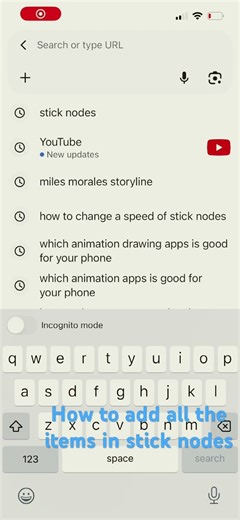 How to add all the items in stick nodes