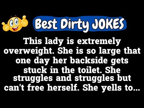 This lady is extremely overweight. \n\nShe is so large that one day her backside gets stuck in the...