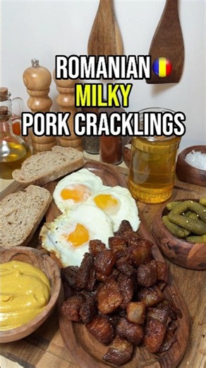 Romanian Pork Cracklings 🇷🇴 | Jumări | Milk & Pork Fat