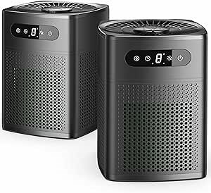 2 Pack Air Purifiers for Home Bedroom, H13 True HEPA Filter for Home large Room, Air Filter with Sleep Model, 24db Filtration System Air Cleaner for Bedroom Office Living Room Kitchen