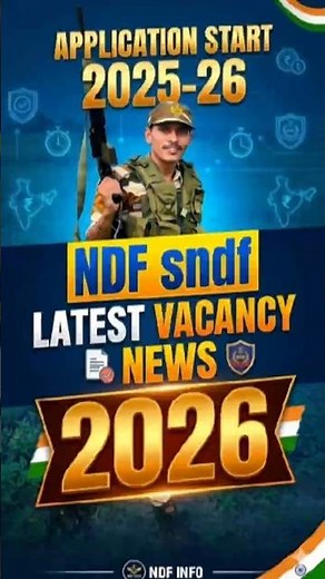 NDF & SNDF New Vacancy 2026 Update!🤑