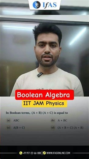 Boolean Algebra | Electronics | IIT JAM Physics | IFAS